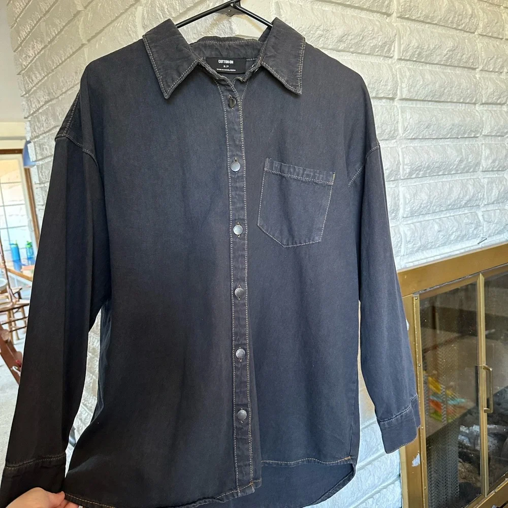 Cotton On Charcoal Denim Shirt - Picture 3 of 6